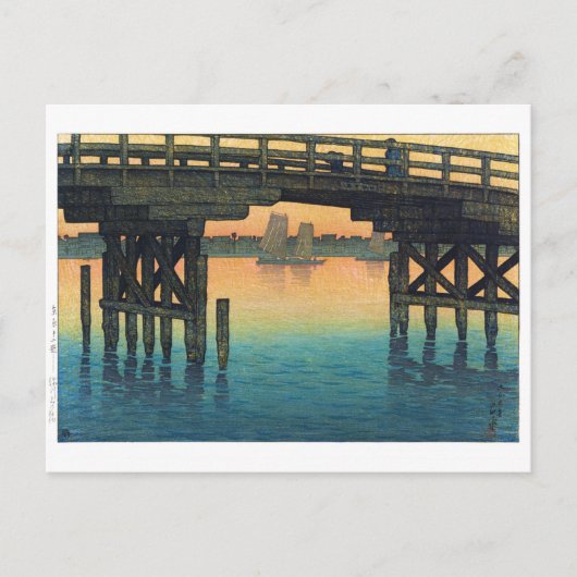 Carte Postale ukiyoe - hasui - C10 - Pont Kaminohashi .. (Devant)