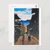 Carte Postale ukiyoe [hasui] C13 Automne au Spa Arayu (Devant / Derrière)