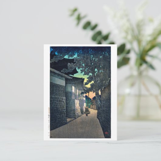 Carte Postale ukiyoe [hasui] C20 Kosho Temple, Himi, Etchu (Debout devant)