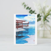 Carte Postale ukiyoe [hasui] C26 Neige à Miyajima (Debout devant)