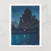 Carte Postale ukiyoe - hasui - m03 - Omiya sous la pluie - (Devant)