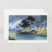 Carte Postale ukiyoe hasui n02 Hatta, Kaga An Autumn Rainbow (Devant / Derrière)