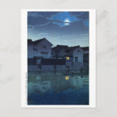 Carte Postale ukiyoe hasui n07 Matsue, Izumo (lune brumeuse) (Devant)