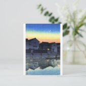 Carte Postale ukiyoe hasui n08 Matsue, Izumo (lune de croissant) (Debout devant)