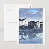 Carte Postale ukiyoe hasui n09 Matsue, Izumo (Jour du nuage) (Devant / Derrière)