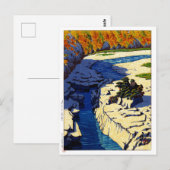 Carte Postale ukiyoe hasui n24 ezame sur la rivière Kiso (Devant / Derrière)