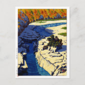 Carte Postale ukiyoe hasui n24 ezame sur la rivière Kiso (Devant)