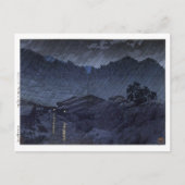 Carte Postale ukiyoe hasui n25 Suhara, Kiso (Devant)