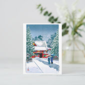 Carte Postale ukiyoe - hasui - N°22 Enceinte d'un sanctuaire sou (Debout devant)