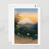 Carte Postale Ukiyoe hasui No53 Mt Fuji vu de Yui-cho (Devant / Derrière)