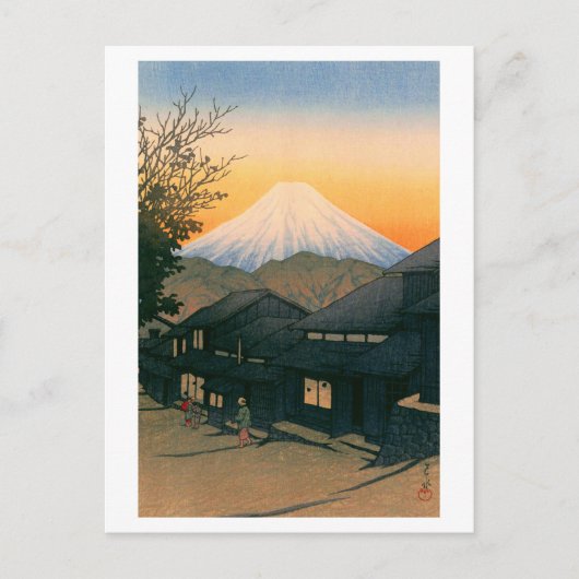 Carte Postale Ukiyoe hasui No53 Mt Fuji vu de Yui-cho (Devant)