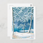 Carte Postale ukiyoe - hasui - No.13 Senzoku Pond - (Devant / Derrière)