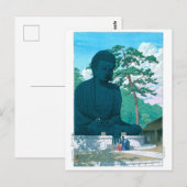 Carte Postale ukiyoe - hasui - No.1 Le Grand Bouddha de Kamakura (Devant / Derrière)