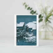 Carte Postale ukiyoe - hasui - No.2 Neige à Sekiguchi - (Debout devant)