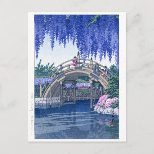 Carte Postale ukiyoe - hasui - No.34 Wisteria à Kameido -