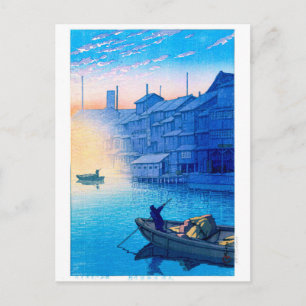 Carte Postale Ukiyoe - hasui - No.38 Matin à Dotonbori, Osaka