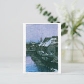 Carte Postale ukiyoe - hasui - No.41 Neige sonnante à Urayasu - (Debout devant)