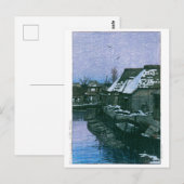 Carte Postale ukiyoe - hasui - No.41 Neige sonnante à Urayasu - (Devant / Derrière)