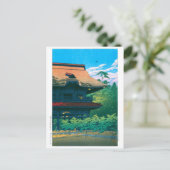 Carte Postale ukiyoe - hasui - No.42 Temple Kenchoji, Kamakura - (Debout devant)