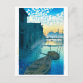 Carte Postale ukiyoe - hasui - No.48 Matin sur le quai Daikon (Devant)