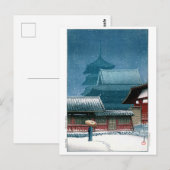 Carte Postale Ukiyoe - hasui - Temple No.31 Tennoji à Osaka - (Devant / Derrière)