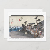 Carte Postale ukiyoe - Hiroshige - No.08 Ōiso - (Devant / Derrière)