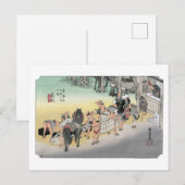 Carte Postale ukiyoe Hiroshige No.22 Fujieda (Devant / Derrière)