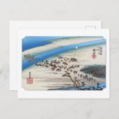 Carte Postale ukiyoe Hiroshige No.23 Shimada (Devant / Derrière)