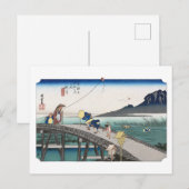 Carte Postale ukiyoe Hiroshige No.26 Kakegawa (Devant / Derrière)