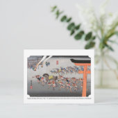 Carte Postale ukiyoe - Hiroshige - No.41 Miya - (Debout devant)