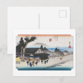 Carte Postale ukiyoe Hiroshige No.51 Ishibe (Devant / Derrière)