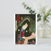 Carte Postale ukiyoe - sorcellerie - No.5 Unryu Kurō - (Debout devant)
