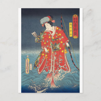 Carte Postale ukiyoe - Toyokuni - No.24 Kusunoki Koma hime -