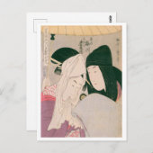 Carte Postale Ukiyoe [Utamaro] beautés 003 (Devant / Derrière)