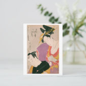 Carte Postale Ukiyoe [Utamaro] beautés 007 (Debout devant)