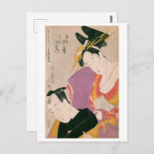 Carte Postale Ukiyoe [Utamaro] beautés 007 (Devant / Derrière)
