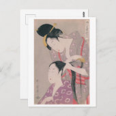 Carte Postale Ukiyoe [Utamaro] beautés 010 (Devant / Derrière)
