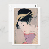 Carte Postale Ukiyoe [Utamaro] beautés 014 (Devant / Derrière)