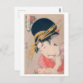 Carte Postale Ukiyoe [Utamaro] beautés 017 (Devant / Derrière)