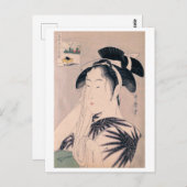 Carte Postale Ukiyoe [Utamaro] beautés 021 (Devant / Derrière)