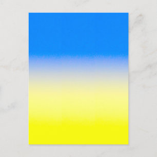 Carte Postale Ukraine bleue et jaune Inspiration de la paix anti