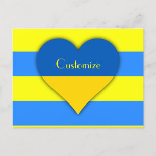 Carte Postale Ukraine Drapeau bleu jaune Thunder_Cove