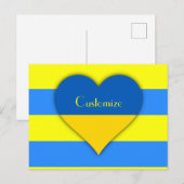 Carte Postale Ukraine Drapeau bleu jaune Thunder_Cove (Devant / Derrière)