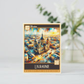 Carte Postale Ukraine | Peinture Vintage (Debout devant)