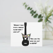 Carte Postale Ukulele a grandi dans un Humour (Debout devant)