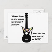 Carte Postale Ukulele a grandi dans un Humour (Devant / Derrière)