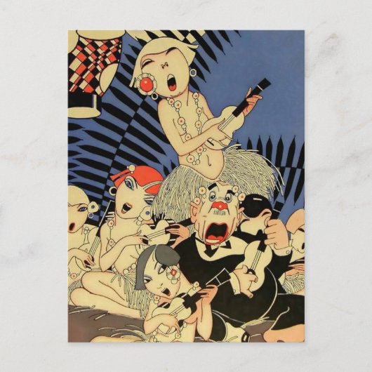 Carte Postale "Ukulele Band" 1927 Couverture par J Carlos (Devant)