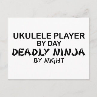 Carte Postale Ukulele Deadem Ninja par nuit