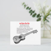 Carte postale Ukulele Definition (Debout devant)