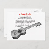 Carte postale Ukulele Definition (Devant / Derrière)